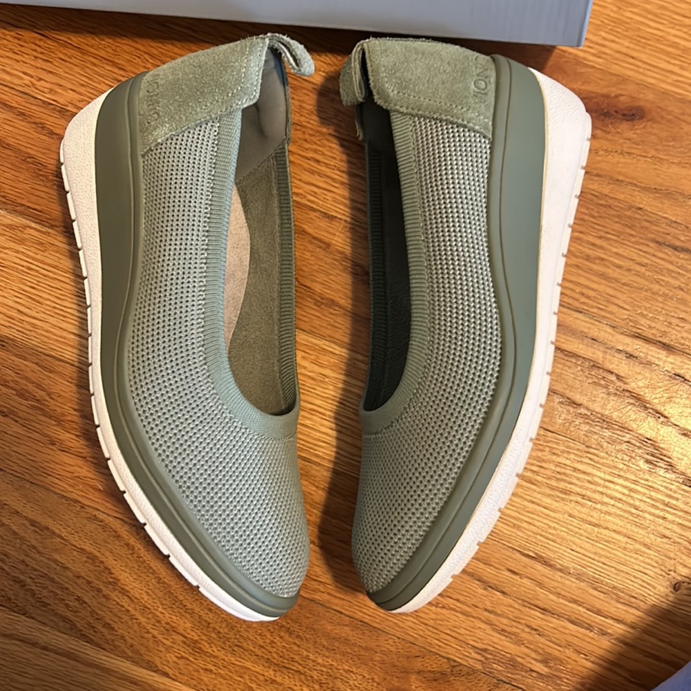 Vionic Olive Slip-On Wedge Sneakers - Picture 5 of 8